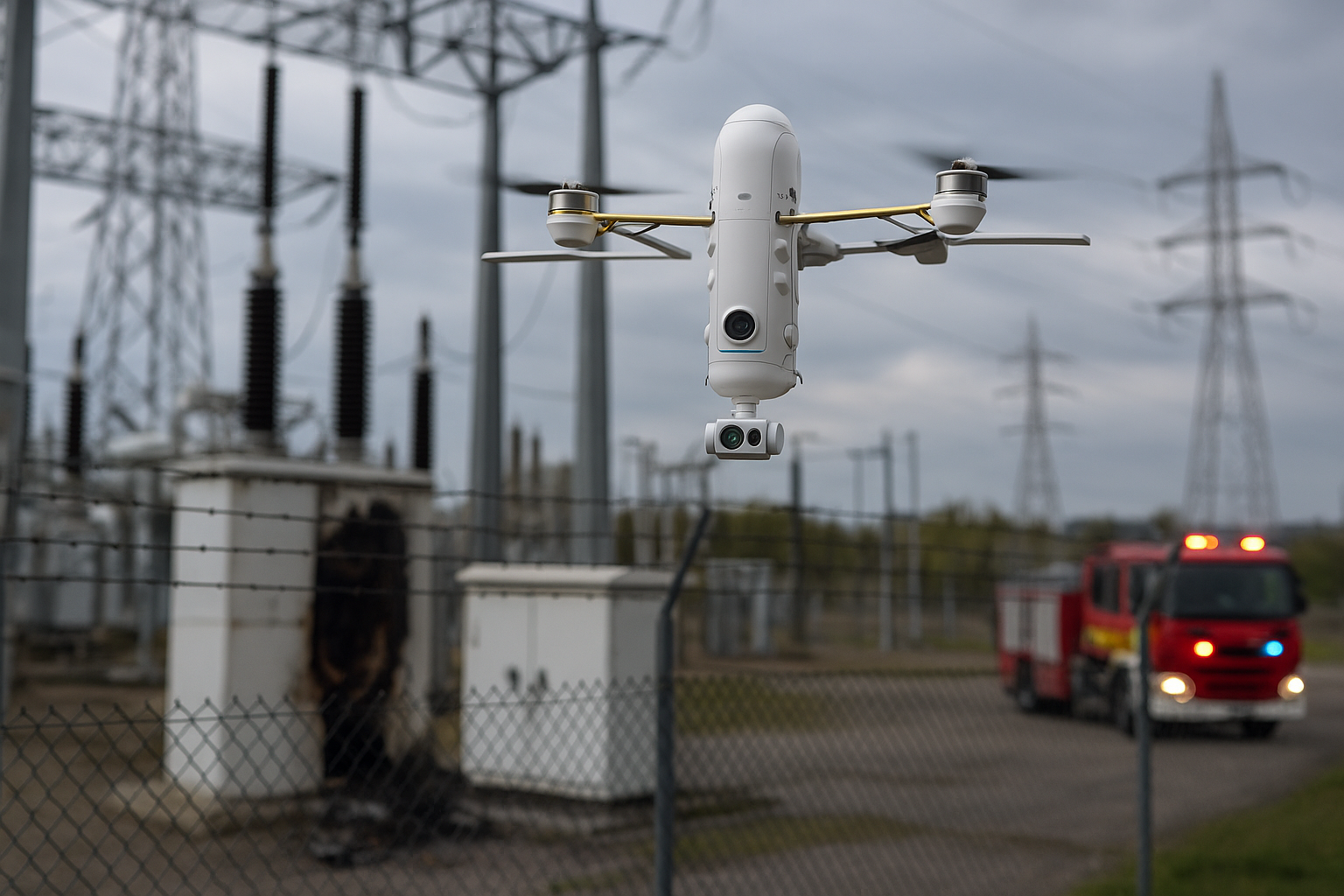 Security monitoring system showing asset protection with thermal imaging and surveillance feeds
